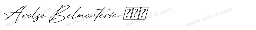 Arolse Belmonteria字体转换